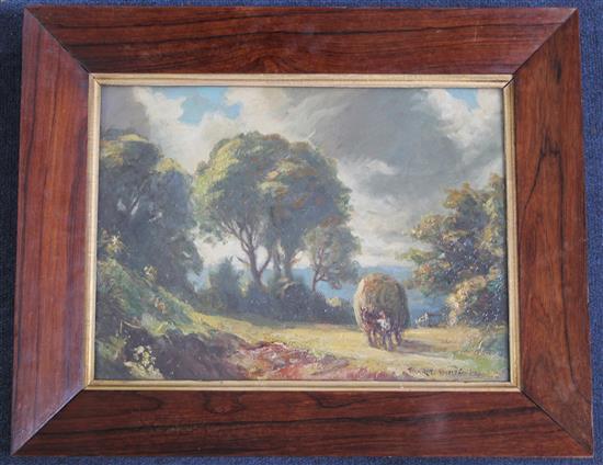 Frank Ernest Beresford (1881-1967) Haycart in a landscape, 10 x 13.5in.